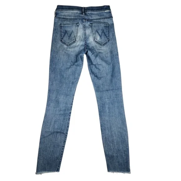 Mother Jeans Womens Size 25 Stunner Zip Ankle Step Fray Good Girls Do Blue Denim